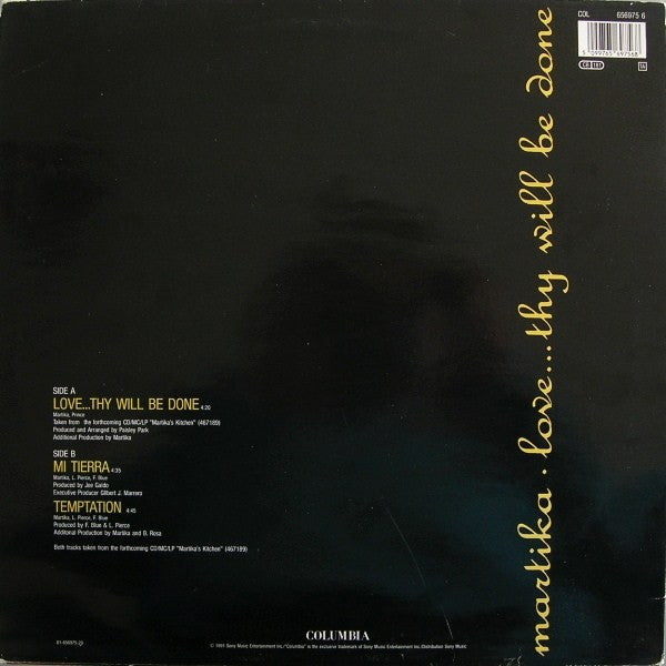 Martika : Love...Thy Will Be Done (12", Maxi)