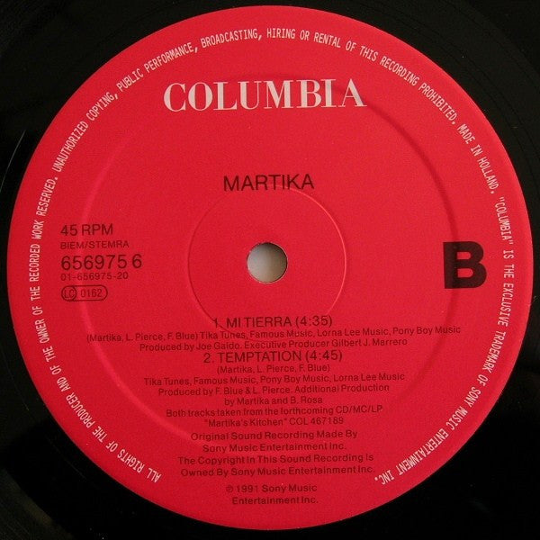 Martika : Love...Thy Will Be Done (12", Maxi)
