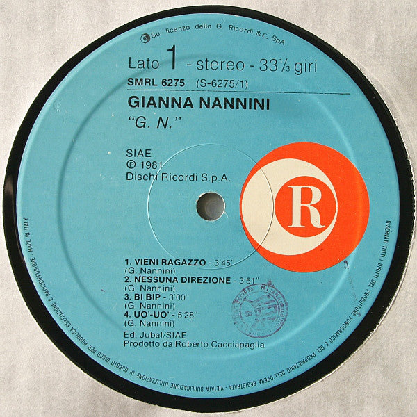 Gianna Nannini : G. N. (LP, Album)