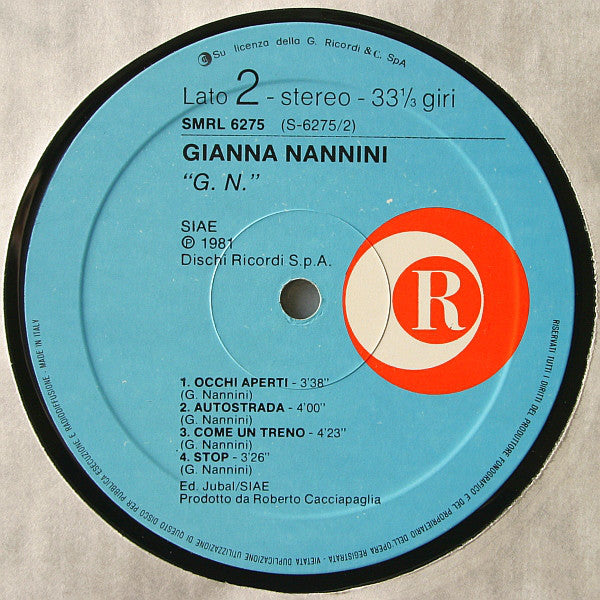 Gianna Nannini : G. N. (LP, Album)
