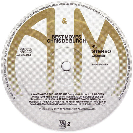 Chris de Burgh : Best Moves (LP, Comp)