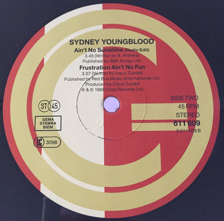 Sydney Youngblood : Ain't No Sunshine (12")