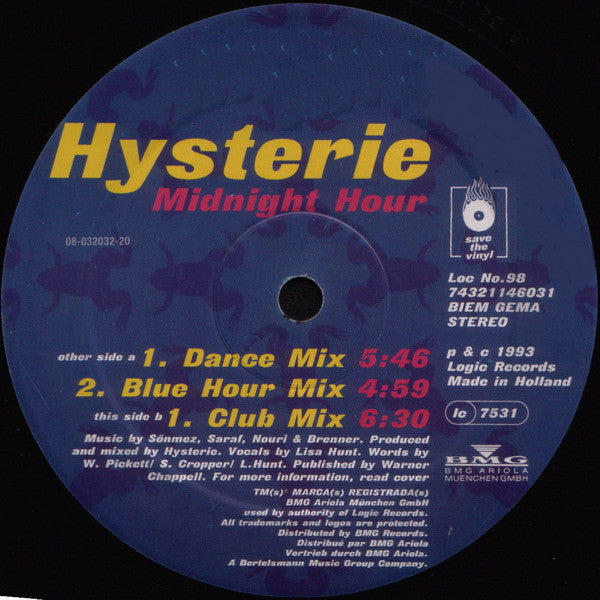 Hysterie : Midnight Hour (12")