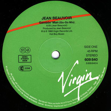 Jean Beauvoir : Gamblin' Man (12")