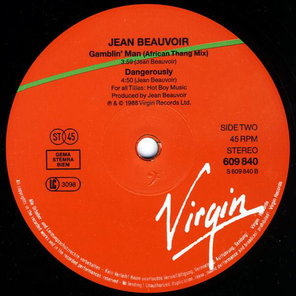 Jean Beauvoir : Gamblin' Man (12")