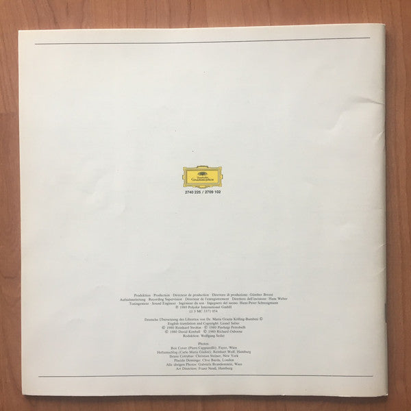 Giuseppe Verdi  -  Piero Cappuccilli, Ileana Cotrubas, Placido Domingo, Elena Obraztsova, Nicolai Ghiaurov, Kurt Moll, Hanna Schwarz, Wiener Staatsopernchor ,  Wiener Philharmoniker, Carlo Maria Giulini : Rigoletto (3xLP, RE + Box)