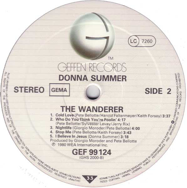 Donna Summer : The Wanderer (LP, Album)