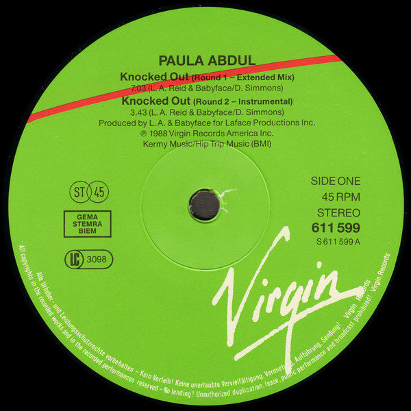 Paula Abdul : Knocked Out (12", Single)