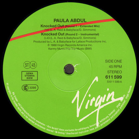 Paula Abdul : Knocked Out (12", Single)