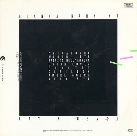 Gianna Nannini : Latin Lover (LP, Album)