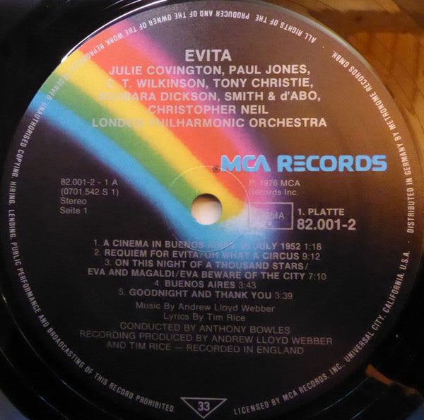 Andrew Lloyd Webber, Tim Rice : Evita (2xLP, Album)