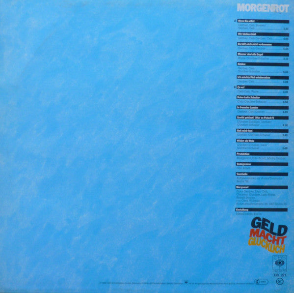 Morgenrot : Geld Macht Glücklich (LP, Album)
