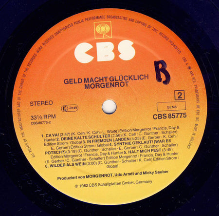 Morgenrot : Geld Macht Glücklich (LP, Album)