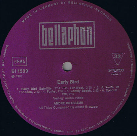 André Brasseur : Early Bird (LP, Comp)