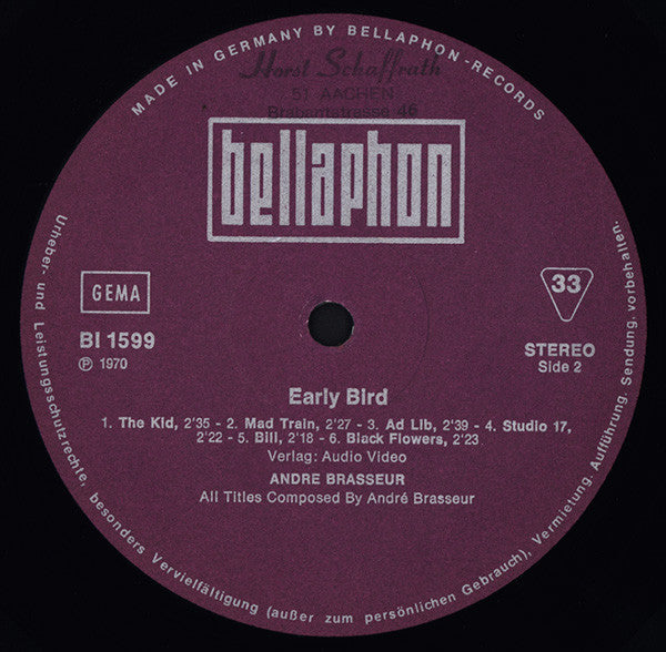 André Brasseur : Early Bird (LP, Comp)