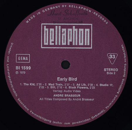 André Brasseur : Early Bird (LP, Comp)