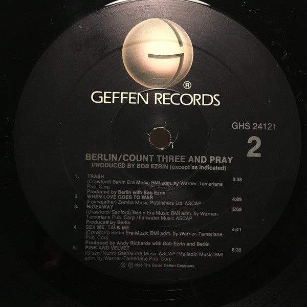 Berlin : Count Three & Pray (LP, Album, ARC)