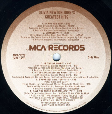 Olivia Newton-John : Olivia Newton-John's Greatest Hits (LP, Comp, Glo)