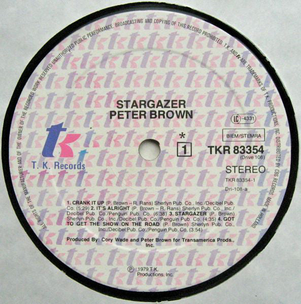 Peter Brown (2) : Stargazer (LP, Album)