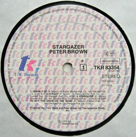 Peter Brown (2) : Stargazer (LP, Album)