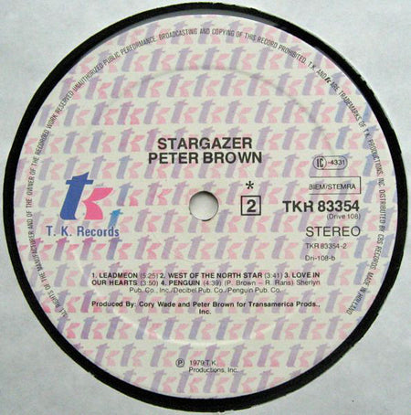 Peter Brown (2) : Stargazer (LP, Album)