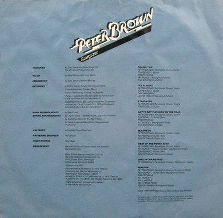 Peter Brown (2) : Stargazer (LP, Album)