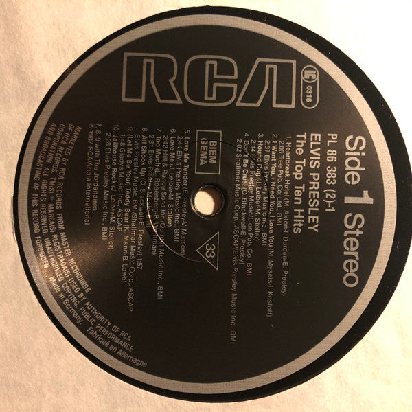 Elvis Presley : The Top Ten Hits (2xLP, Comp)