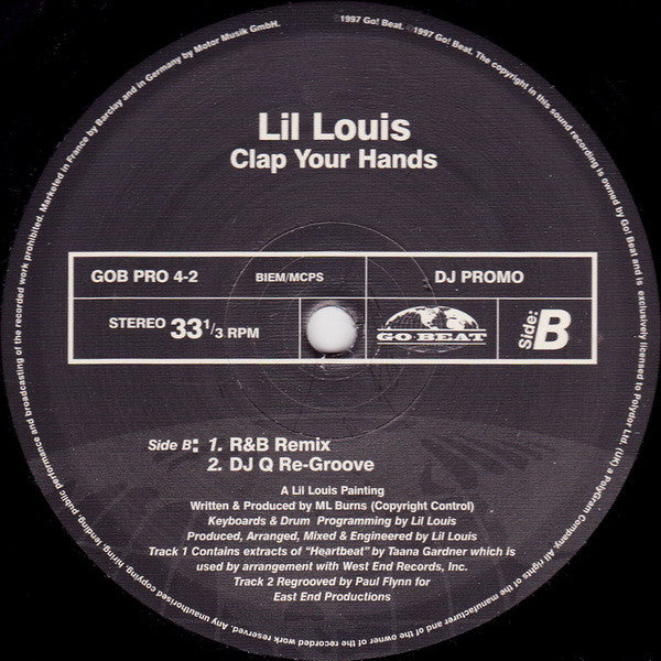 Lil Louis* : Clap Your Hands (12", Promo)