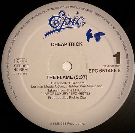 Cheap Trick : The Flame (12", Maxi)