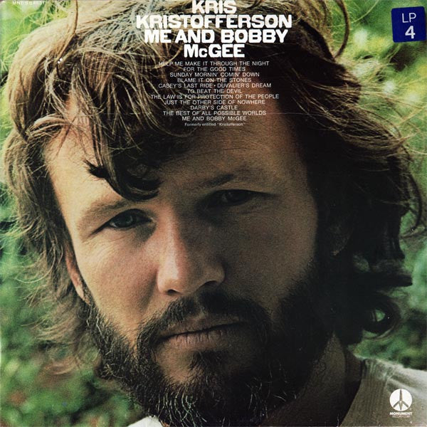 Kris Kristofferson : Me And Bobby McGee (LP, Album, RE)