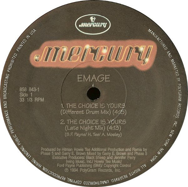 Emage : The Choice Is Yours (12")