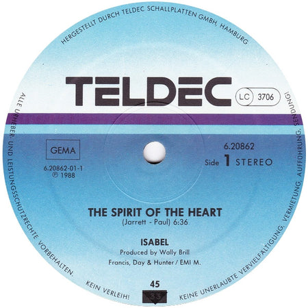 Isabel Varell : The Spirit Of The Heart (12", Maxi)