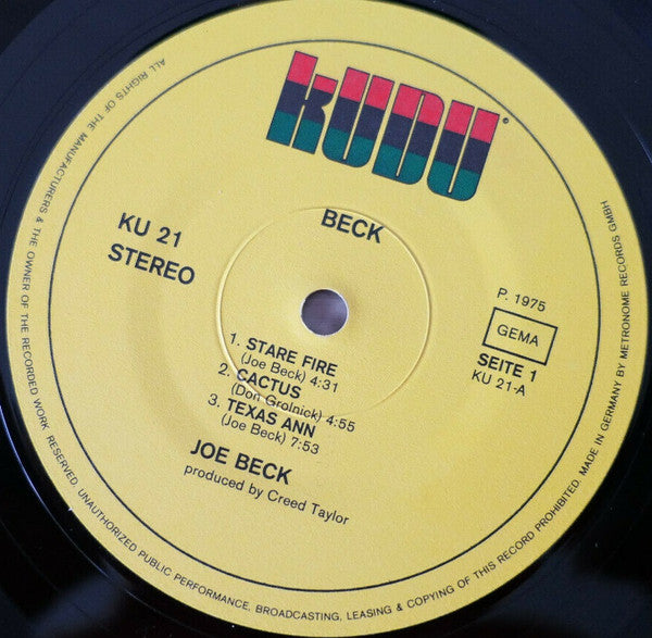 Joe Beck : Beck (LP, Album)