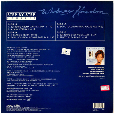 Whitney Houston : Step By Step - Remixes (2x12")