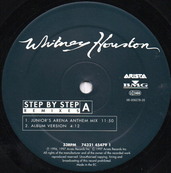 Whitney Houston : Step By Step - Remixes (2x12")