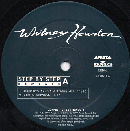 Whitney Houston : Step By Step - Remixes (2x12")