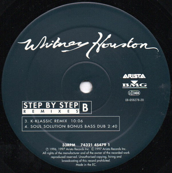 Whitney Houston : Step By Step - Remixes (2x12")