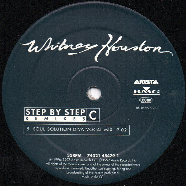 Whitney Houston : Step By Step - Remixes (2x12")