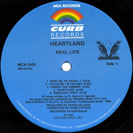 Real Life : Heartland (LP, Album, Pin)
