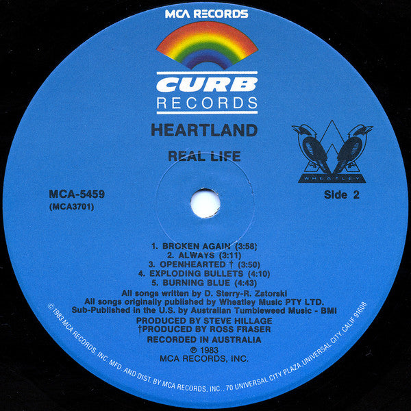 Real Life : Heartland (LP, Album, Pin)