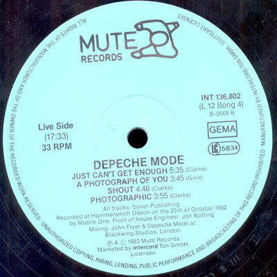 Depeche Mode : Love In Itself · 2 And Live Tracks (12", Ltd, Num)