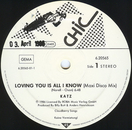 Katz : Loving You Is All I Know (12", Maxi)