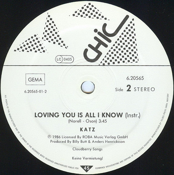 Katz : Loving You Is All I Know (12", Maxi)