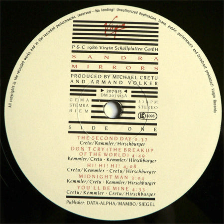 Sandra : Mirrors (LP, Album)