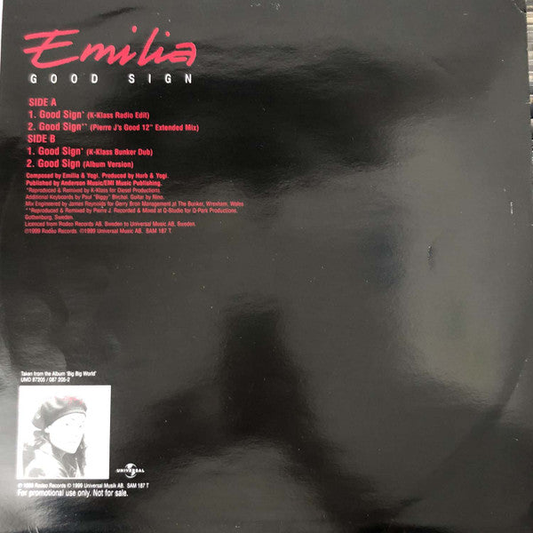 Emilia : Good Sign (12", Maxi, Promo)