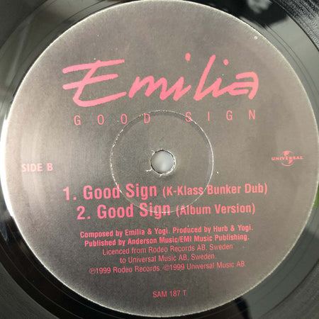 Emilia : Good Sign (12", Maxi, Promo)
