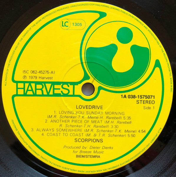 Scorpions : Lovedrive (LP, Album, RE)
