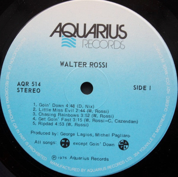Walter Rossi : Walter Rossi (LP, Album, 2nd)