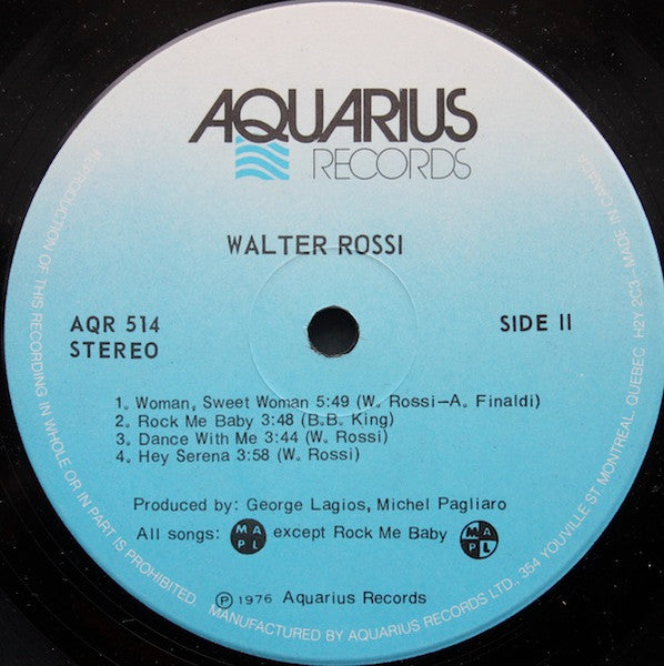 Walter Rossi : Walter Rossi (LP, Album, 2nd)