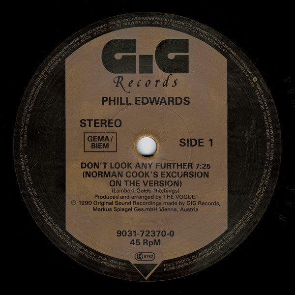 Phill Edwards : Don't Look Any Further (12")